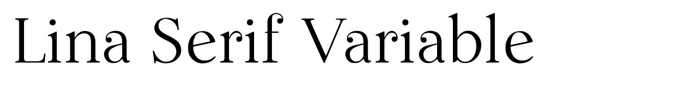Lina Serif Variable